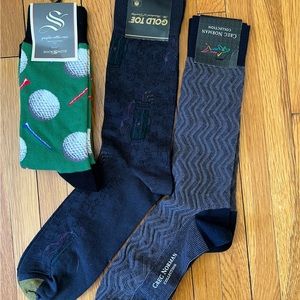LOT OF GOLF THEMED SOCKS PERFECT FOR FATHERS DAY BRAND NEW